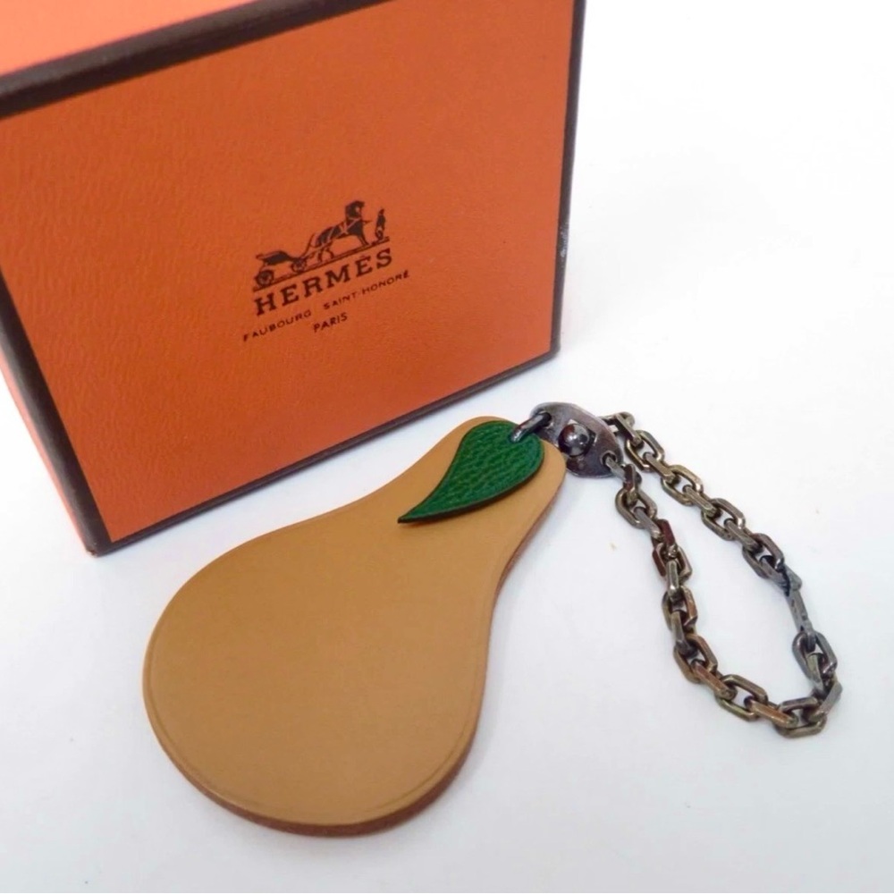 Hermes Pear Keyholder Fruit Bag Charm